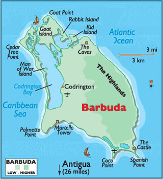 Map of Barbuda